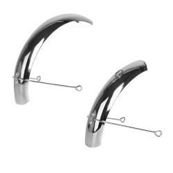 Крылья, переднее и заднее, для колес 14", хром - фото
