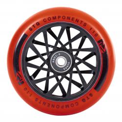 Колесо STG TW-16 для трюкового самоката, 110 мм, ABEC-9, черный с красным - фото