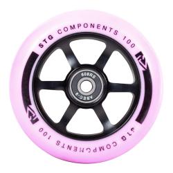 Колесо STG TW-11 для трюкового самоката, 100 мм, черный с фиолетовым - фото