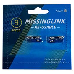 Замок цепи Bike Parts CL-09, 9 ск., 2 шт. на блистере - фото