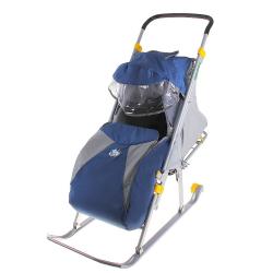 Санки-коляска Ника Детям 4 (синий) - фото