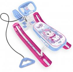 Снегокат НИКА Тимка спорт 1+ с блестками на сиденье - фото