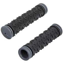 Грипсы STG,  130 мм, черный/серый - фото