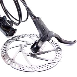 Гидравлический тормоз задний Tektro HD-M276-R-160-IS (ротор 160мм + суппорт + торм.ручка + шланг 150см) - фото