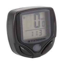 Велокомпьютер 14 функций. Проводной, черный. - фото