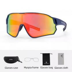 Очки велосипедные Rockbros, оправа синяя, линзы с поляризацией, RB_10134 - фото