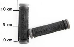 Рукоятки руля HL-G92, 122мм, с логотипом Stinger, черно-серые - фото