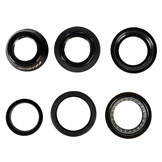 Рулевая колонка Gineyea GH-818D, конусная, 1 1/8", 28.6/44-30/44, черный - фото