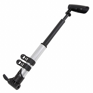 Насос мини, 26x230,высокопрочный пластик, телескопический,крепл.на раму, авто ниппель - фото