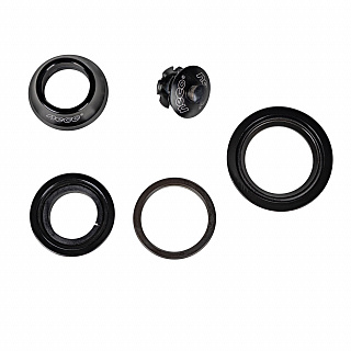 Рулевая колонка Neco H156EM, ZS44/56, 1 1/8-1 1/2", стал.чашки, картр.подшипники, черный - фото