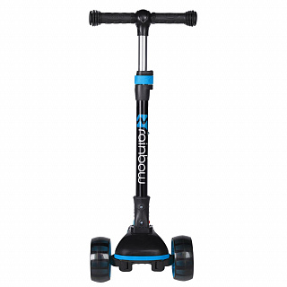 Самокат детский Novatrack Rainbow 120 BB (2025) со светящимися колёсами - фото