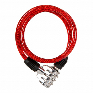 Замок кодовый 6х100см красный - фото