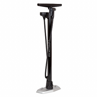 Насос напольный Giyo GF-54E , универсальная насадка, манометр 2,5", серебристый - фото