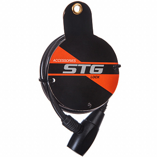 Замок, трос спиральный, с ключом диам.8х120см - фото