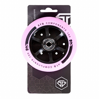 Колесо STG TW-11 для трюкового самоката, 100 мм, черный с фиолетовым - фото