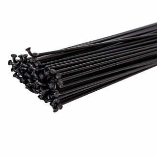 Спица Pillar P14, нержавеющая сталь, черная (без ниппеля) - фото