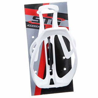 Флягодержатель STG, без  болтов, пластиковый, белый - фото