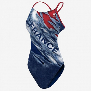 Купальник слитный TYR France Cutoutfit - фото